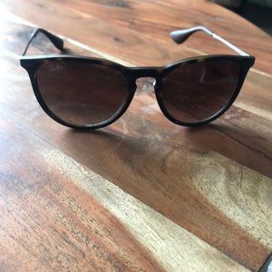 Selling a brand new pair of Erika Ray-Ban sunglasses matte brown with brown lens